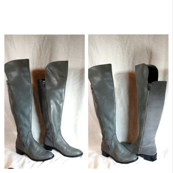 Michael Kors Womens Grey Bromley Flat Boot Woman's size 6.5m VERY NICE!! - Picture 1 of 3